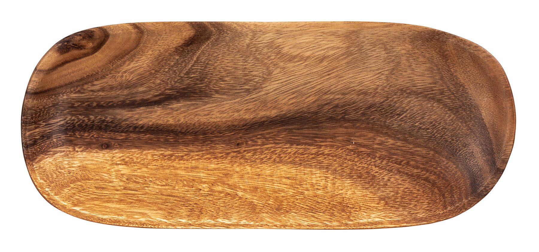 Levandeo® Dekotablett, Holztablett Akazie 35x15cm Rechteckig Schale Obstsch günstig online kaufen