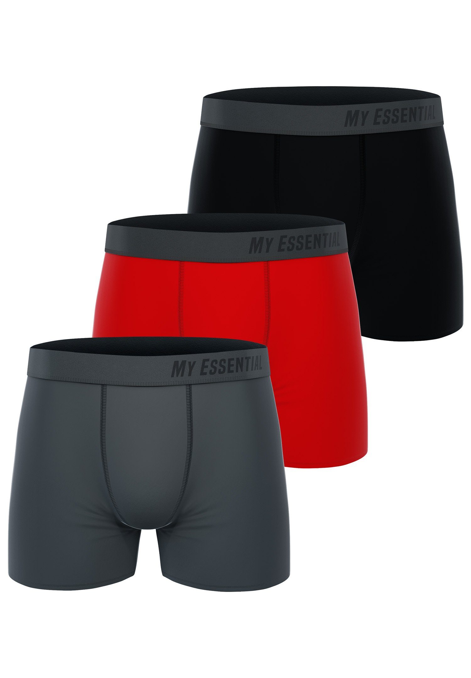 My Essential Clothing Boxershorts My Essential 3 Pack Boxers Cotton Bio (Spar-Pack, 3-St., 3er-Pack) Red