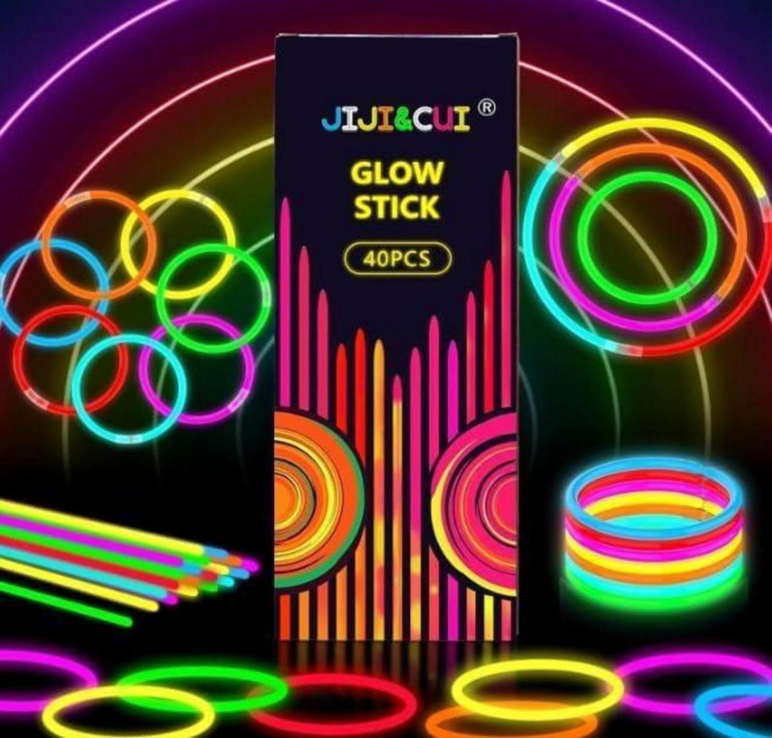 Dekohänger Super helle Knicklichter Set 40 Leuchtstäbe Neon Leuchtspielzeug