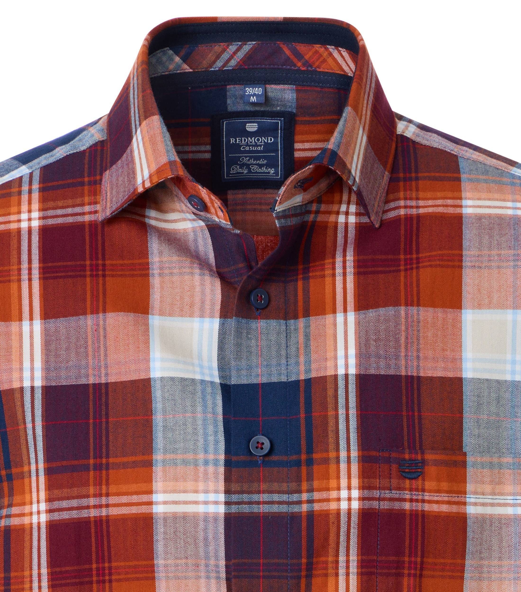 Redmond Langarmhemd kariert Comfort Fit