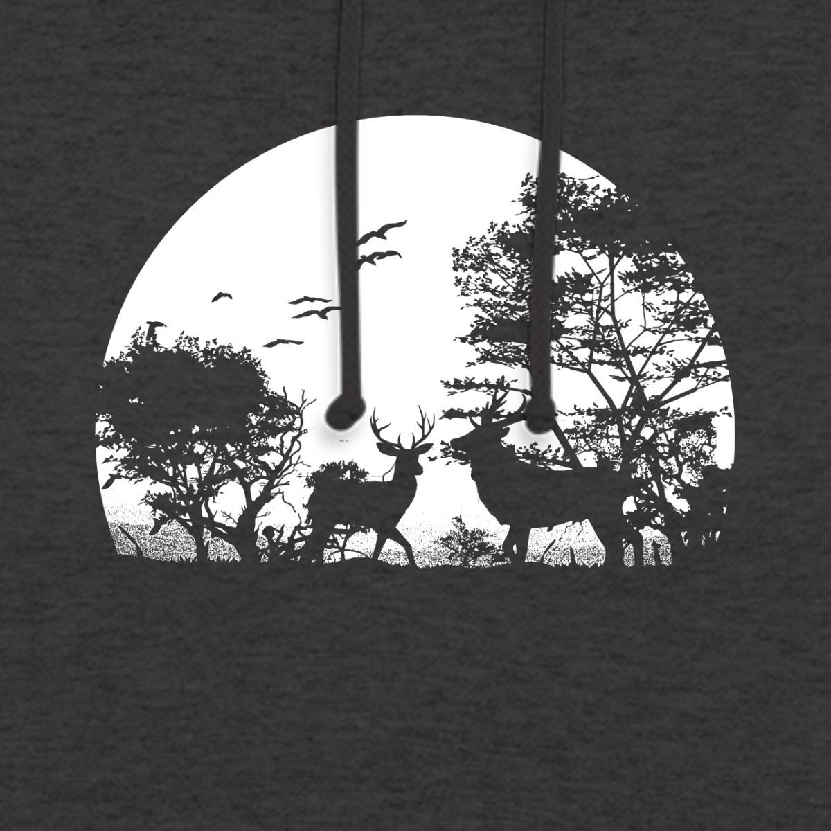Spreadshirt Hoodie Waldtiere Im Mondschein, Jäger Unisex Hoodie (1-tlg)