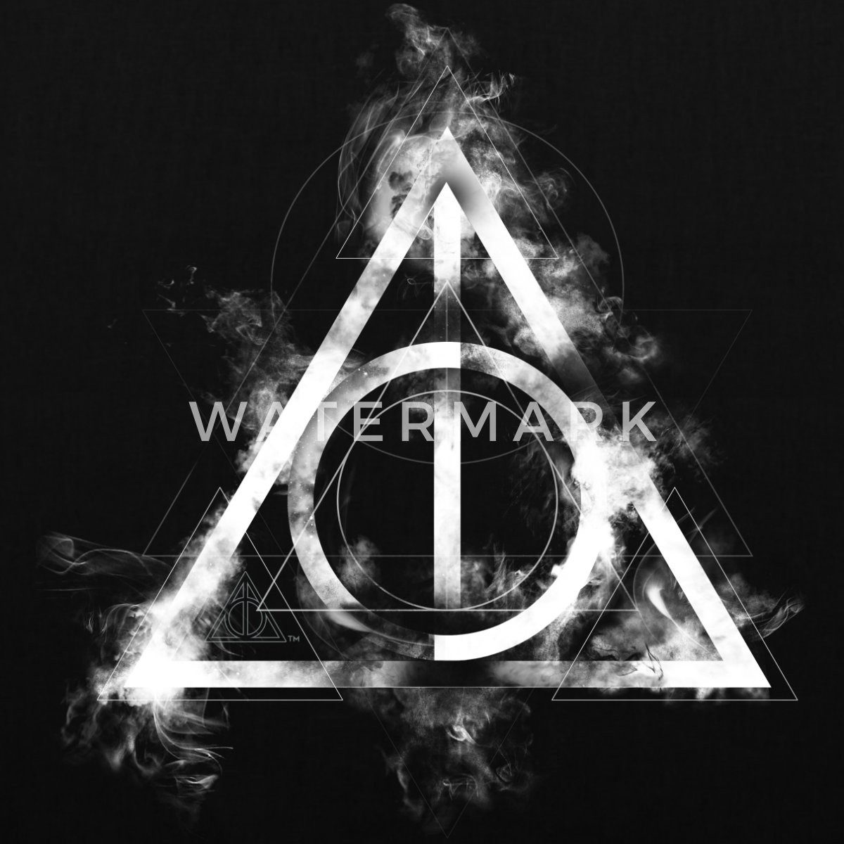 Spreadshirt Henkeltasche Harry Potter Teil 7 Symbol Stoffbeutel (1-tlg)