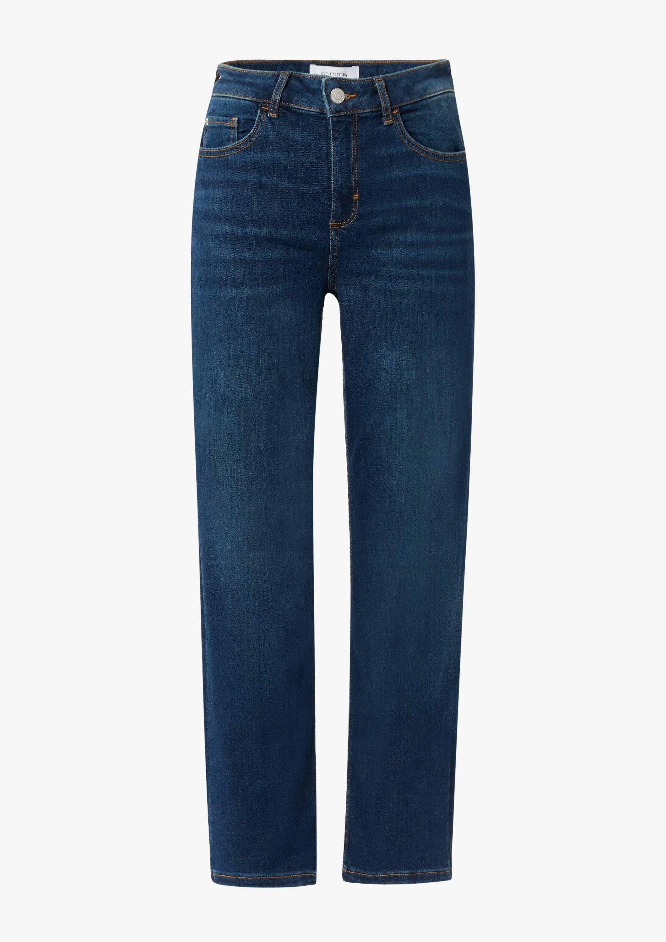 comma Regular-fit-Jeans Jeans-Hose Ankle-Jeans aus Baumwollstretch mit geradem Bein