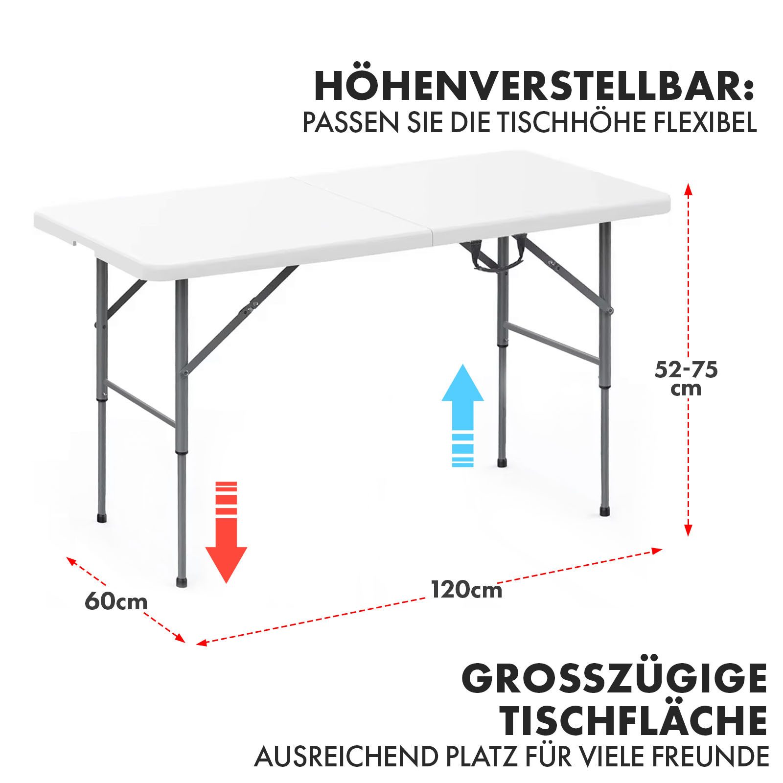 Kubus Campingtisch Klapptisch Haruto für Innen- und Außenbereiche, 60 cm (T günstig online kaufen