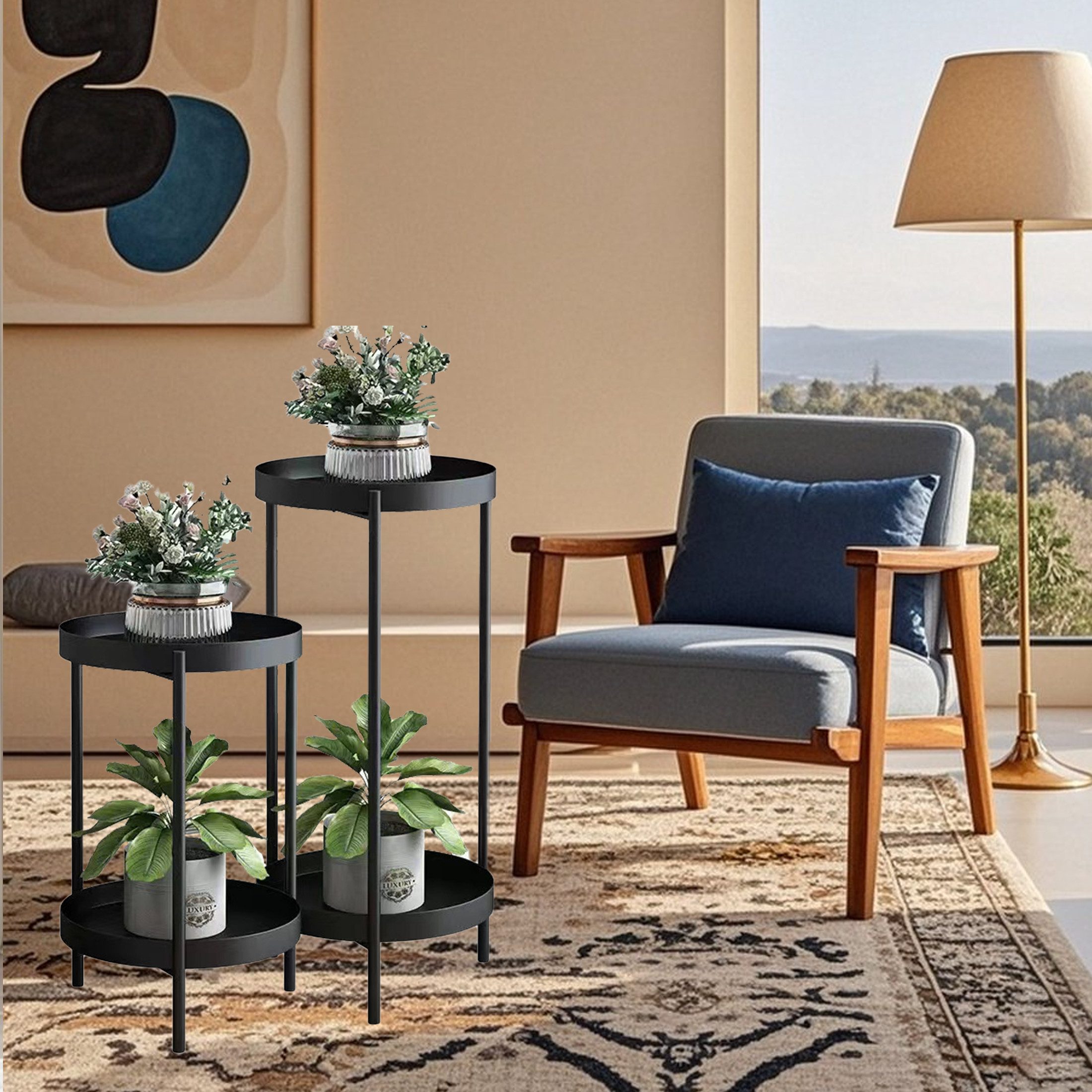 YINDN Blumenständer Blumenhocker mit 2 Unterteilen, günstig online kaufen