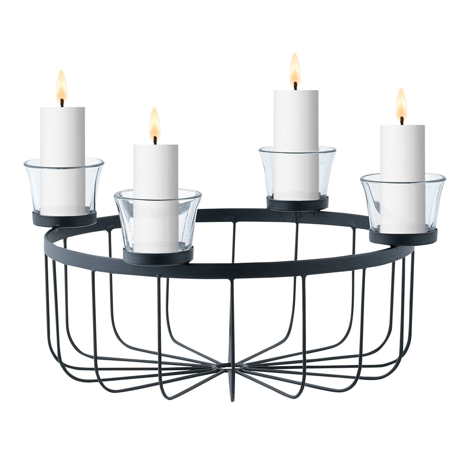 Marrakesch Orient & Mediterran Interior Adventskranz Moderne Deko Adventskranz Kerzenständer Weihnachtsdeko Usha Schwarz
