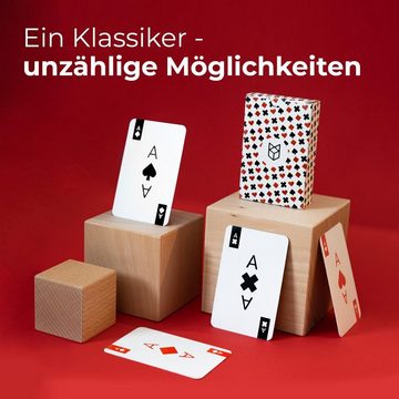 black fox games Spiel, Kartenset Pokerkartenset mit 54 Spielkarten, wasserresistent und unverwüstlich inkl. Joker