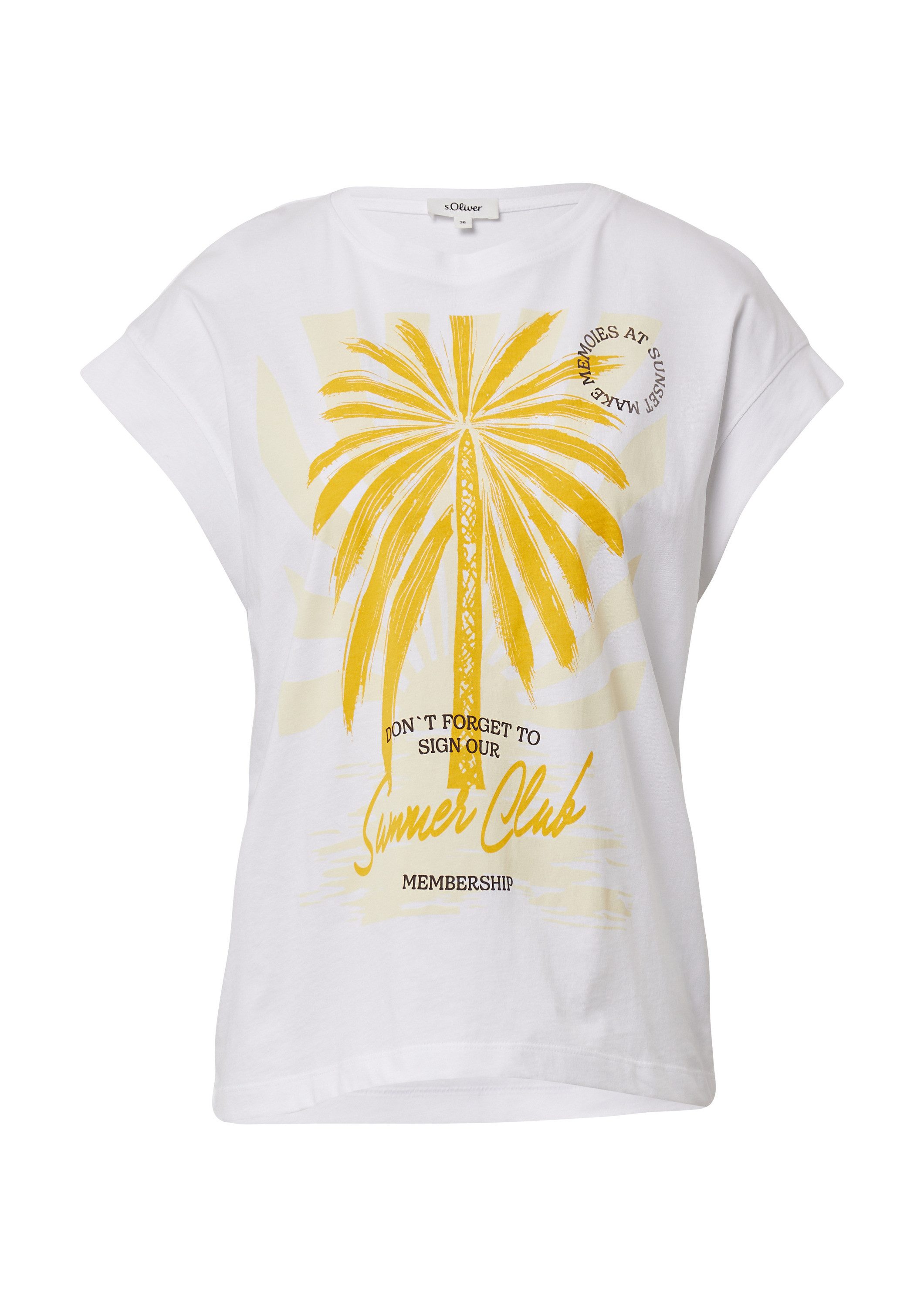s.Oliver Kurzarmshirt T-Shirt T-Shirt im Relaxed Fit mit Folienprint günstig online kaufen