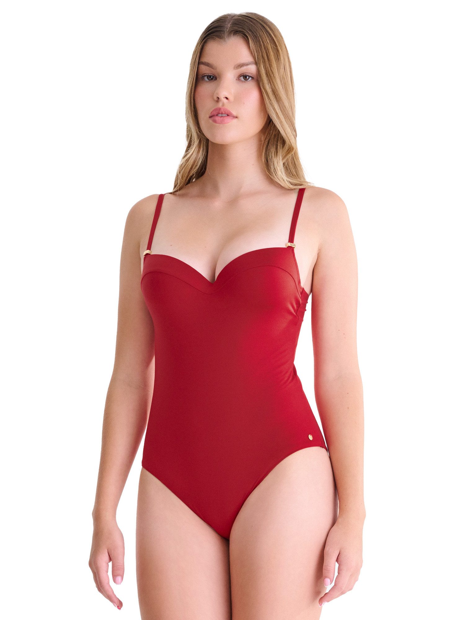 Lisca Badeanzug Badeanzug mit Schale Portofino (Stück, 1-St) vorgeformte Schalen-Cups, Clean-Chic Uni Color