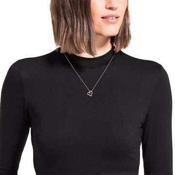 Amor Silberkette für Damen, 925 Sterling Silber, Zirkonia synth., Herz (2-tlg., Kette mit Anhänger)