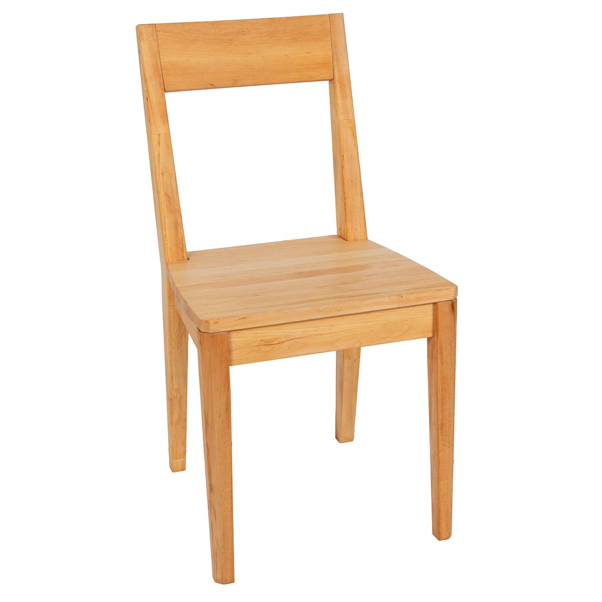Beistellschrank Stuhl aus massivem Erlenholz.
