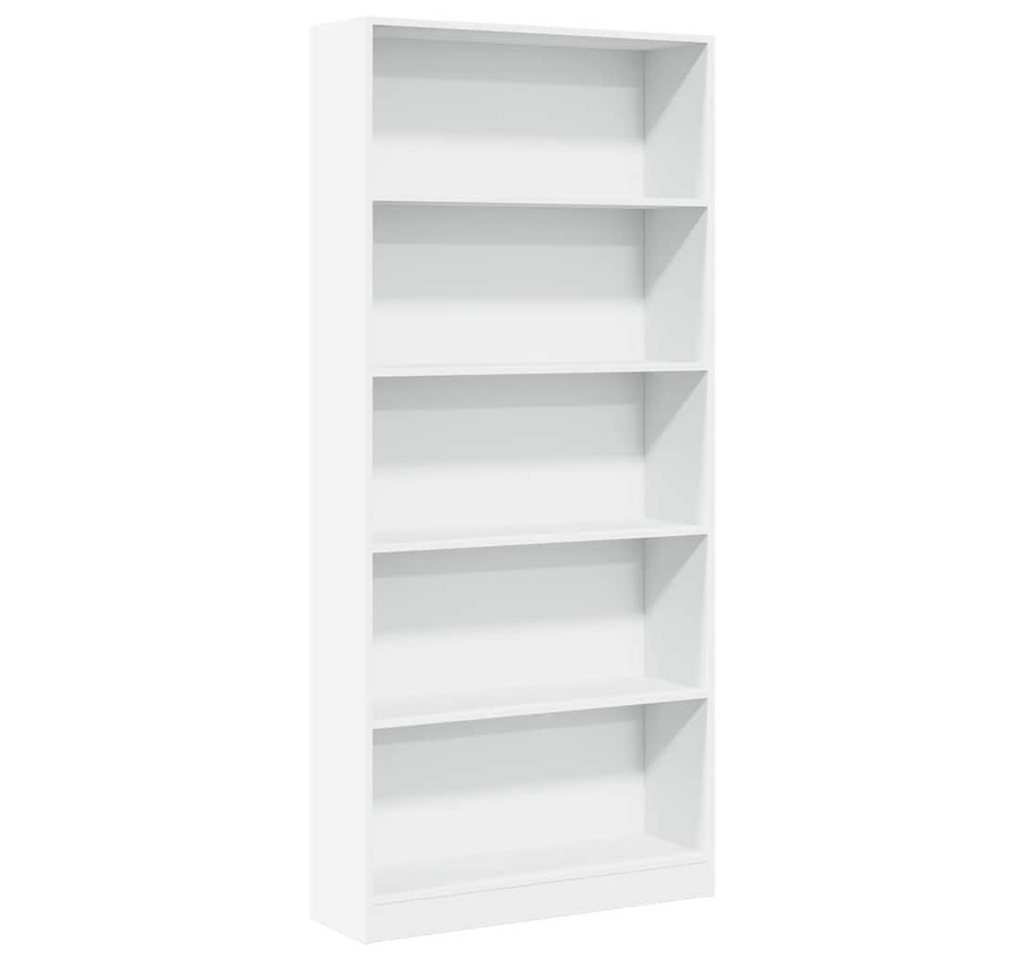 vidaXL Bücherregal Bücherregal Weiß 80x24x176 cm Holzwerkstoff, 1-tlg.