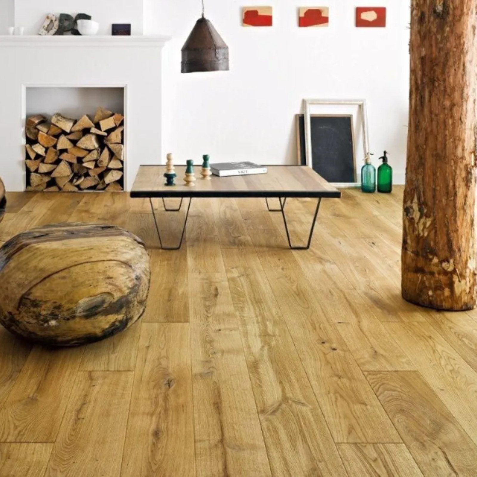 HORI Parkett HORI Parkett Eiche, Boden für Wohnräume, einfache Verlegung langlebig, 7 St., 7 Stück Pro Paket, 3-Schichtig, schwimmende Verlegung, vollflächige Verklebung