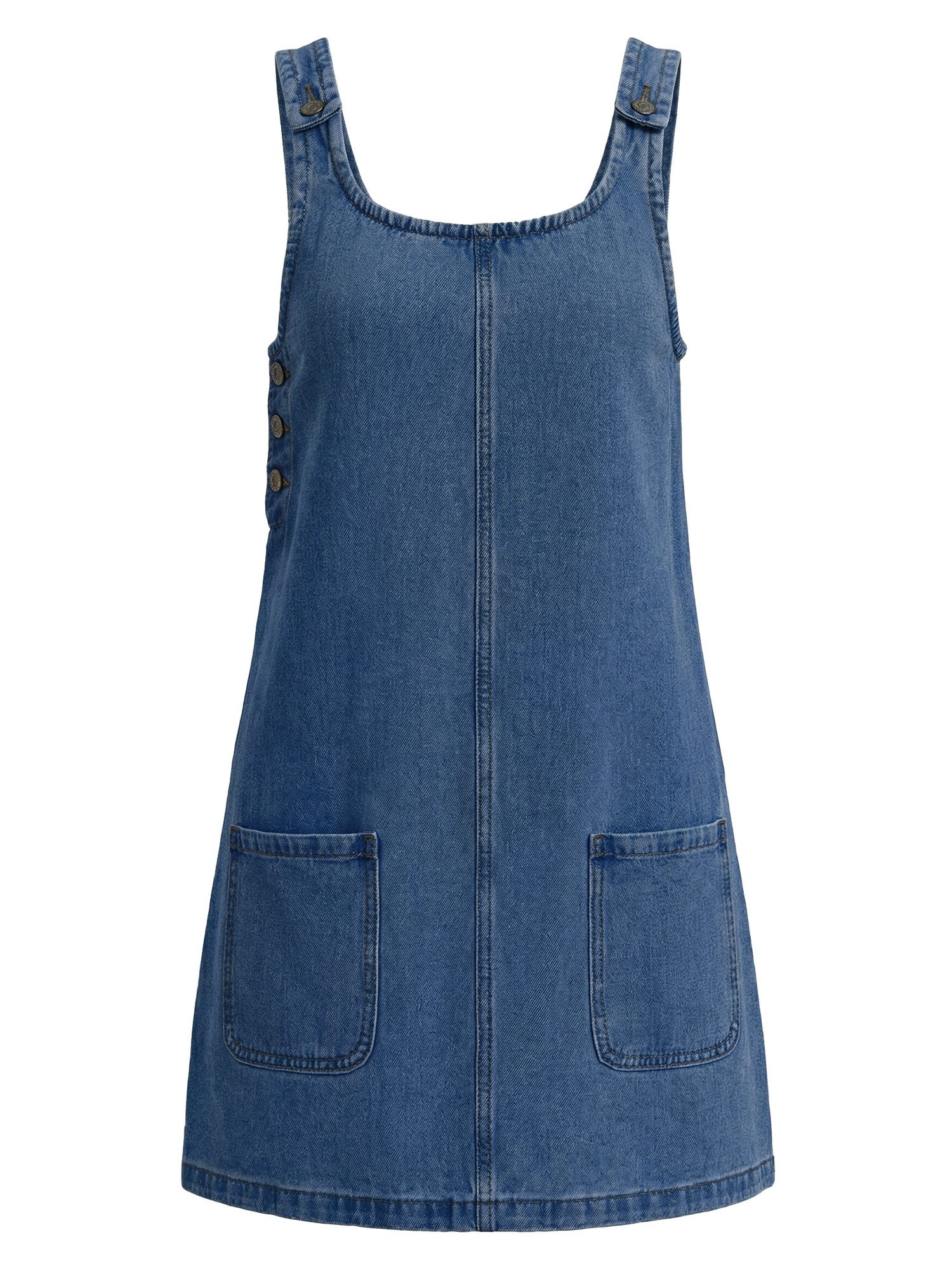 Jeanskleid Ärmellose Kleid mit Rundhals