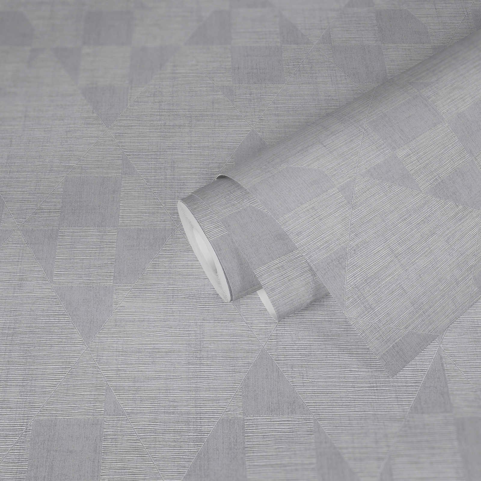 living walls Geometrisch Tapete Vliestapete silberfarben-grau Titanium, geometrisch, strukturiert
