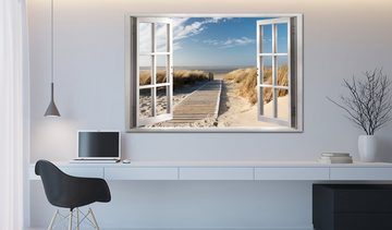 Artgeist Wandbild Window: View of the Beach