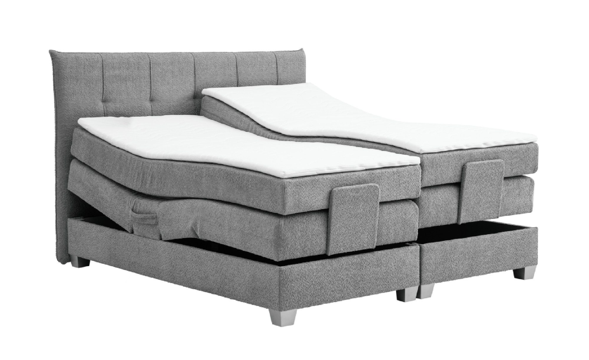 inter Boxspringbett Boxspringbett BERN 180x200 cm mit Motor, Elektrische Kopf- u. Fußteilverstellung