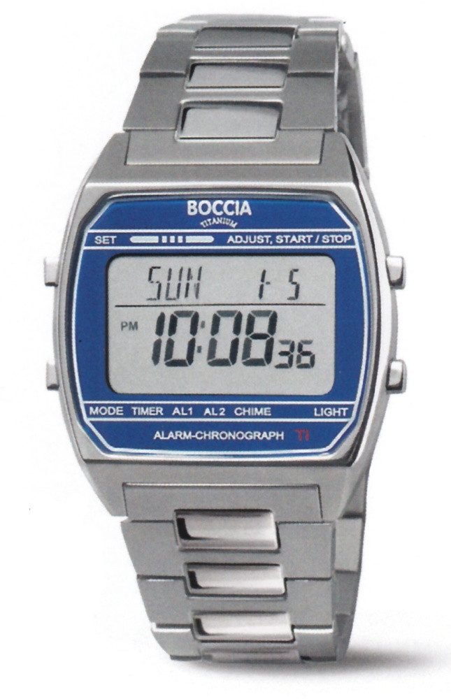 Quarzuhr Boccia Titan Herrenuhr Digital 3738-06