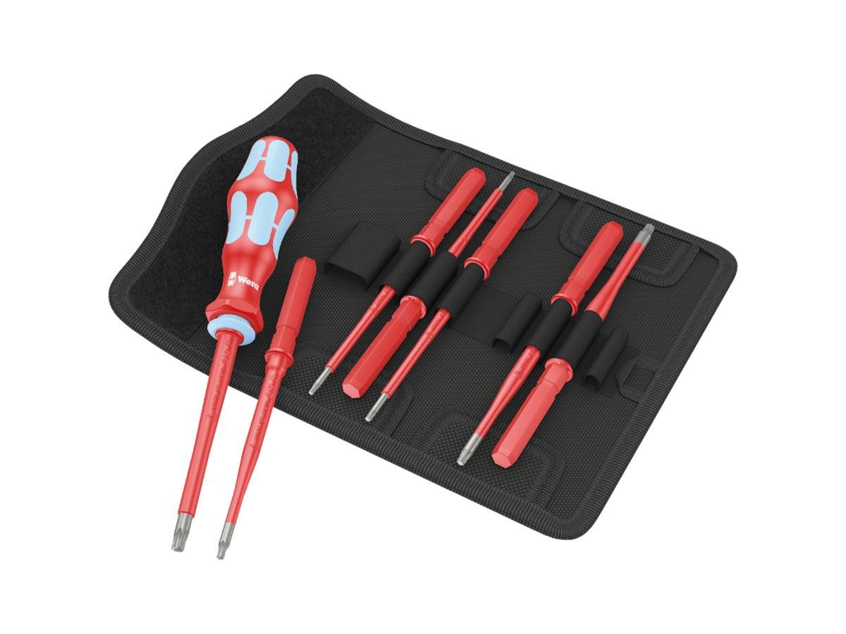 Wera Schraubendreher Wera KK VDE Stainless 17 extra slim 1, (Set), 8-teilig, Klingen aus Edelstahl zur Fremdrostvermeidung, inkl. Tasche