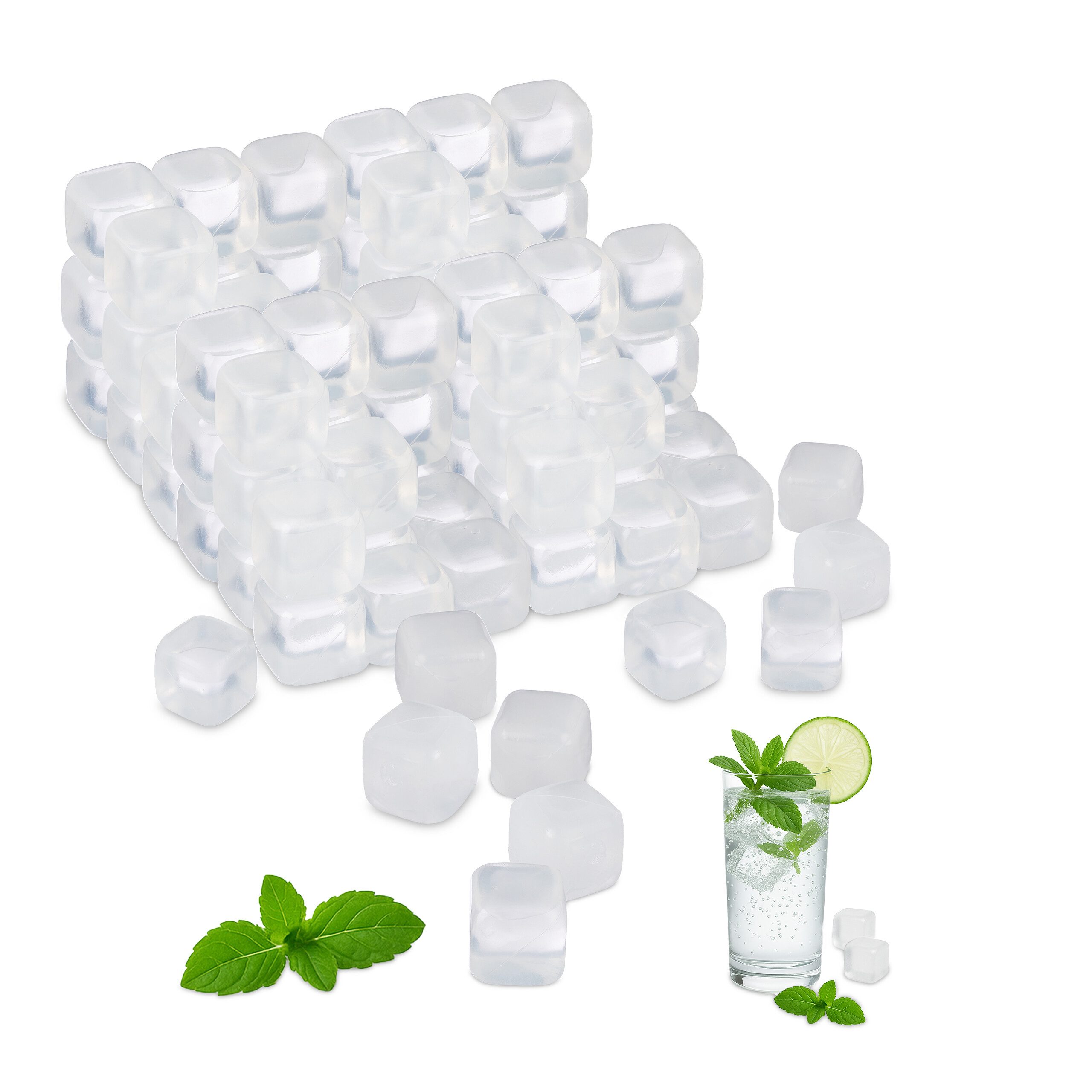 Eiswürfelform Eiswürfel wiederverwendbar 24er Set