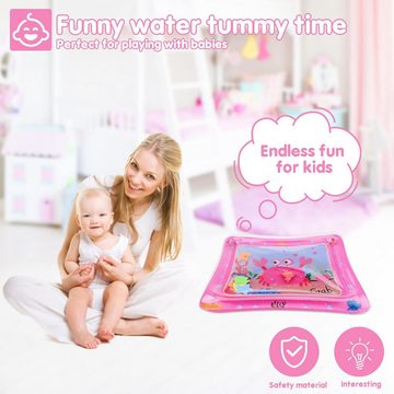 LA CUTE Spielmatte XXL Baby Wassermatte Babykrabbe – Aufblasbares Sensorisches Spielzeug (Baby Wasserspielmatte Set, 1x Wasserspielmatte für Babys), Aufblasbare Wasserspielmatte für Babys mit bunten Wassertieren