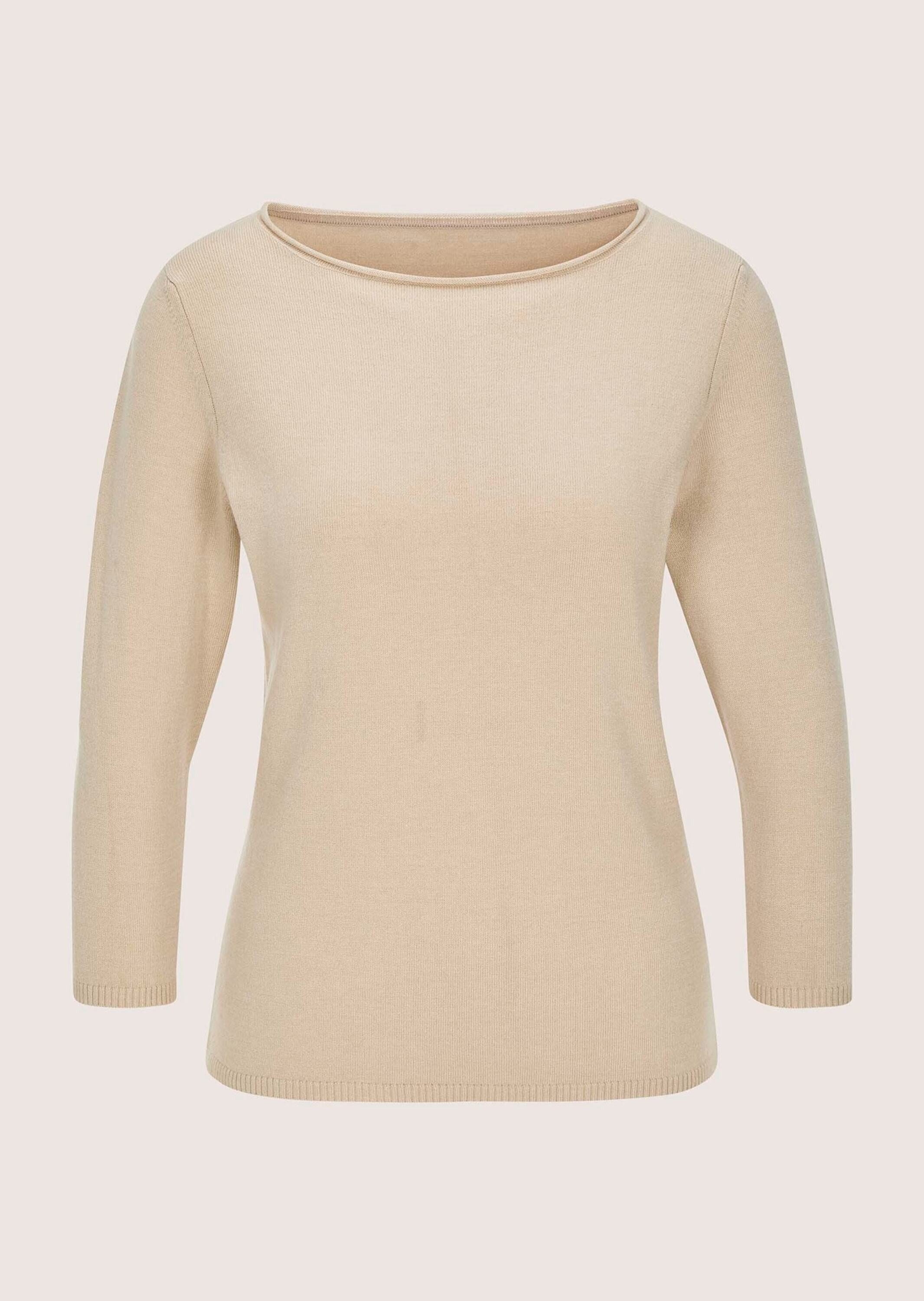 Strickpullover Basic-Pullover mit Rollkante