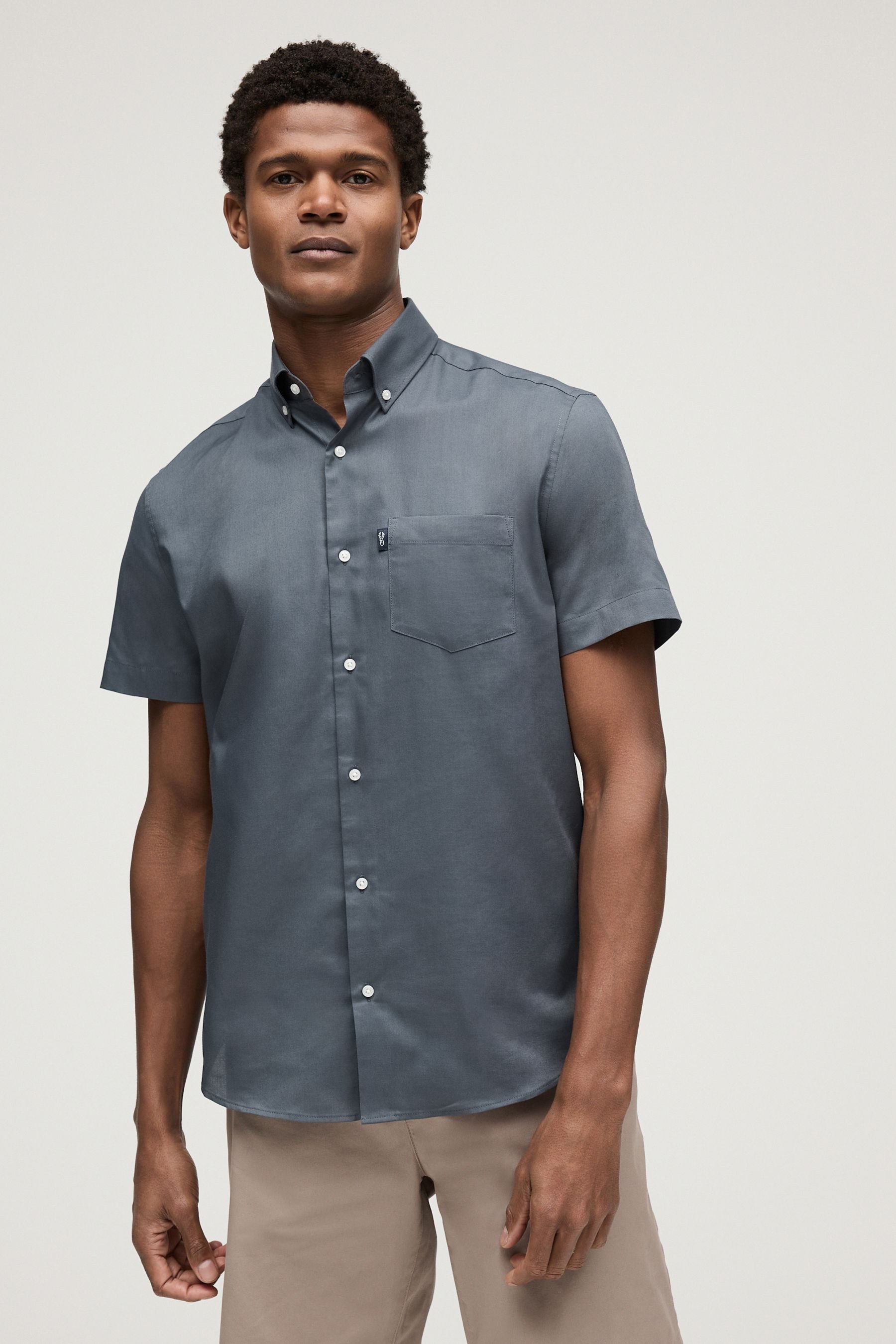 Next Kurzarmhemd Bügelleichtes Button-down-Oxfordhemd, Kurzarm (1-tlg) günstig online kaufen