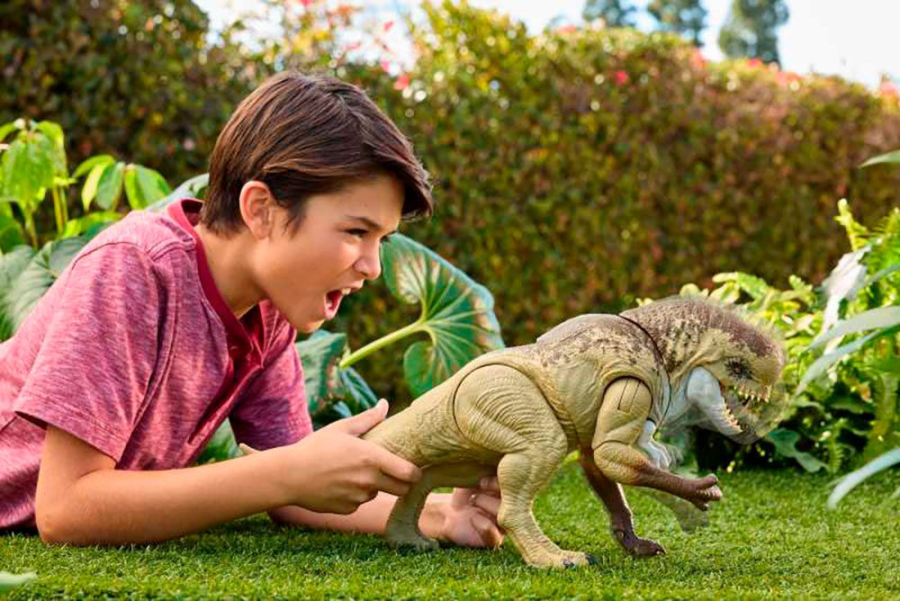 Mattel® Actionfigur Jurassic World - Feature D-Rex, mit Beiß-Angriff und Brüllgeräusch