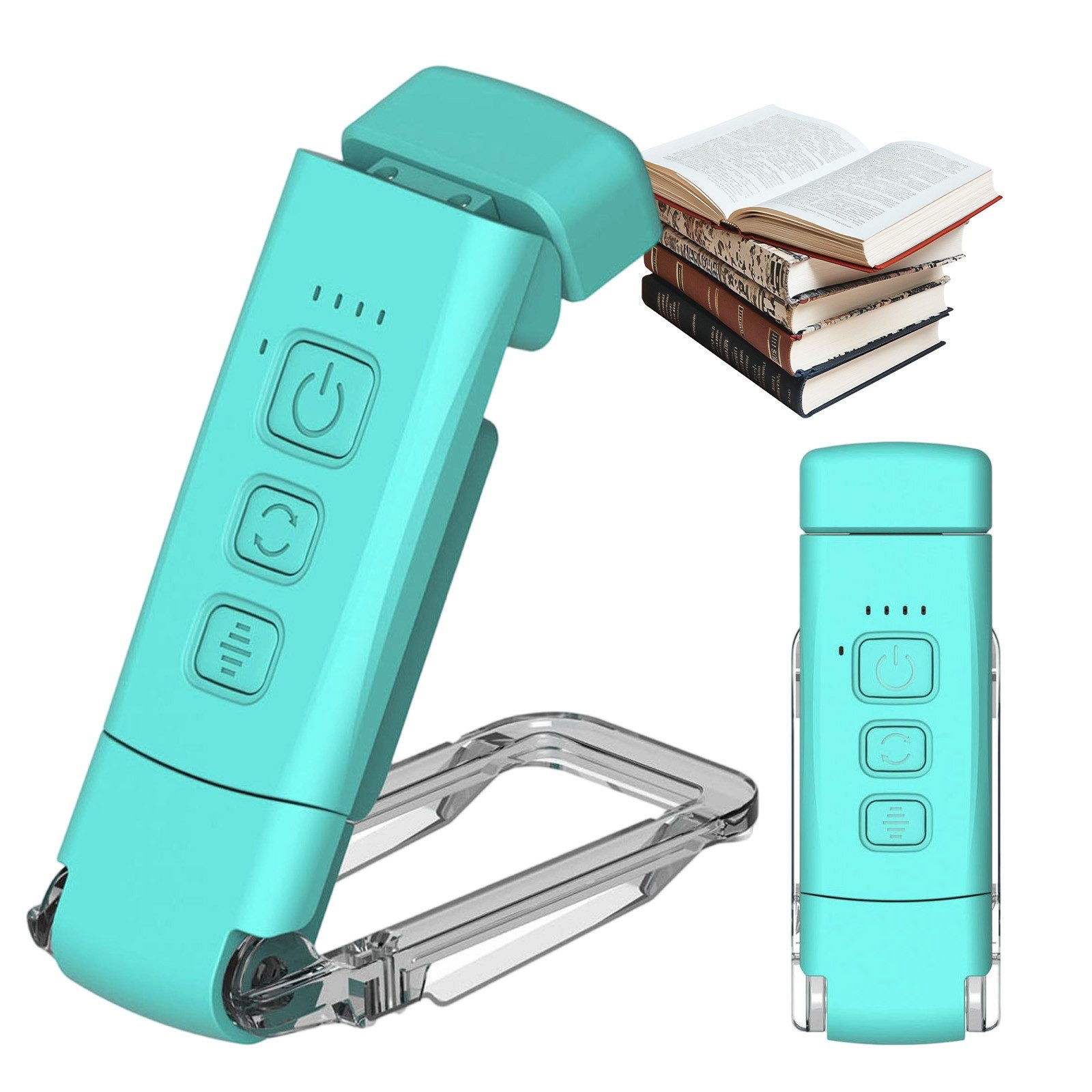 REDOM LED Leselampe Buchlampe Reisen faltbar dimmbar USB wiederaufladbare LED Buchlampe, mit Flexiblem Arm, USB Ladung, tragbare, 3 Lichtfarben, Clip-Lampe für Bücher dimmbar 5 Helligkeitsstufen