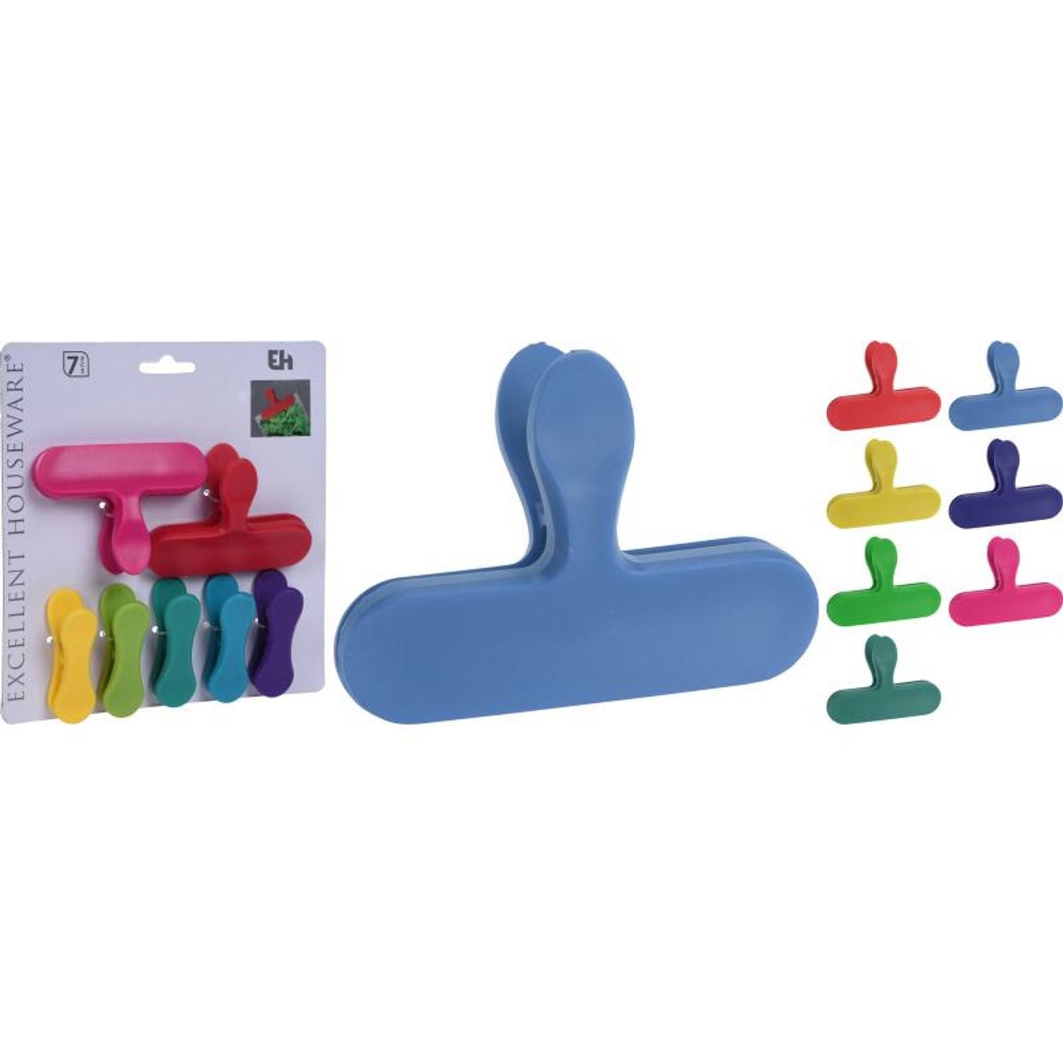 Koopman Verschlussklammer 12x 7er Set Frischhalteklammern Clipper Küche Lebensmittel Großpackung