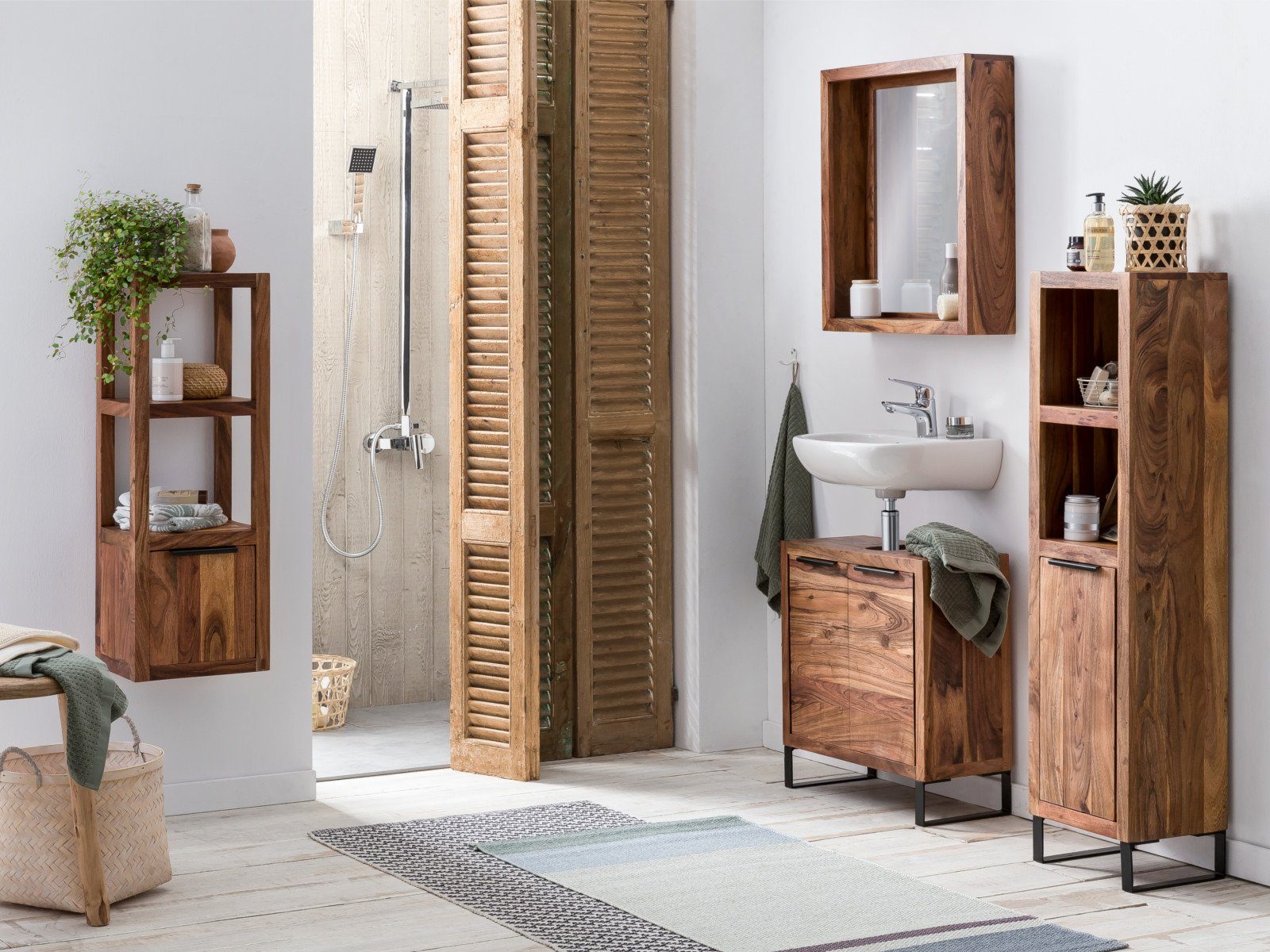 massivum Waschbeckenunterschrank Sydney hell günstig online kaufen