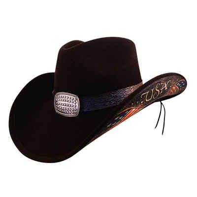 Dallas Hats Cowboyhut LIBERTY 2 Braun Unisex Cowboyhut aus Wollfilz