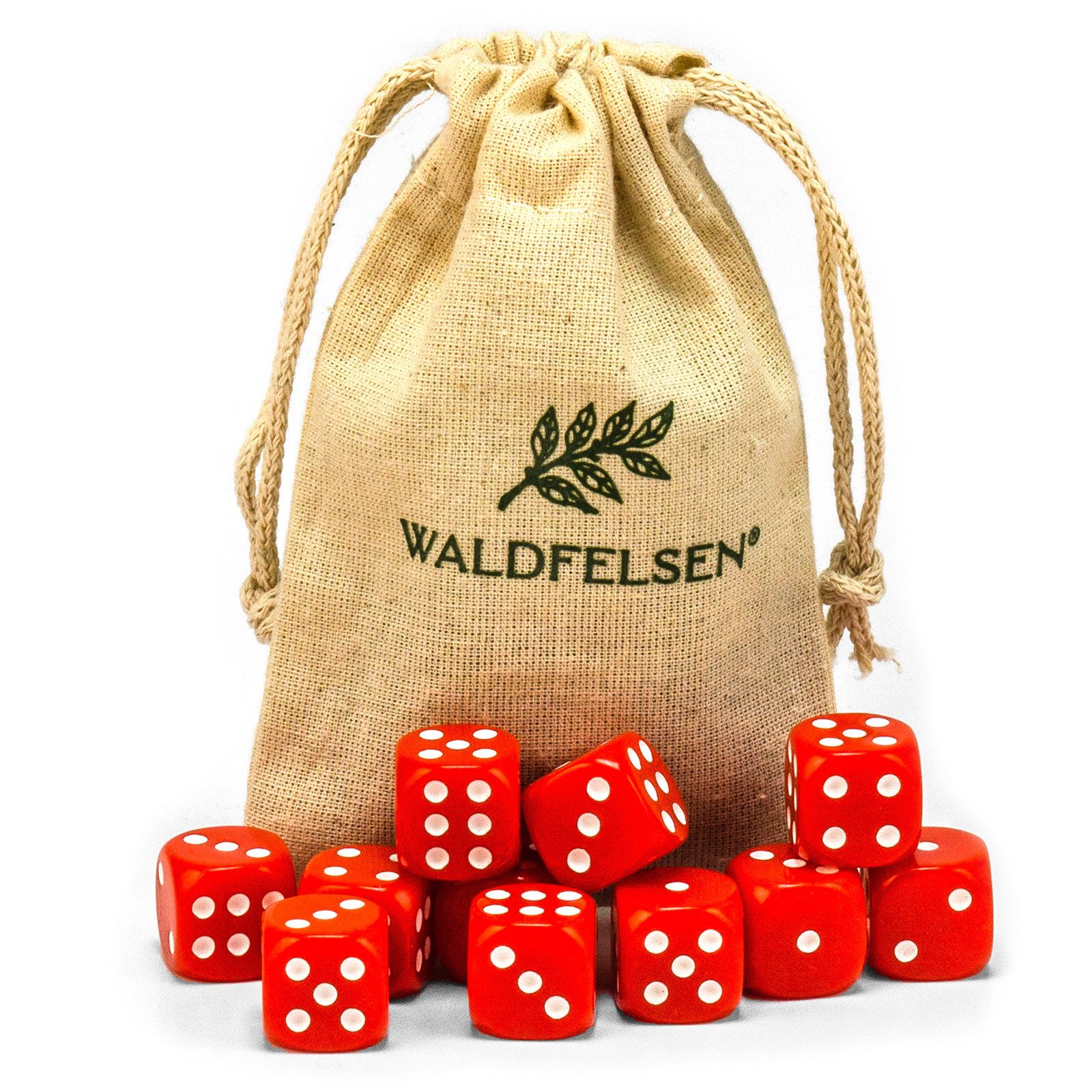 Waldfelsen Spiel – 2-50 Stk Standard Spielwürfel 16 mm Acrylwürfel Würfel bunt, Spielmaterial, Verschiedene Farben