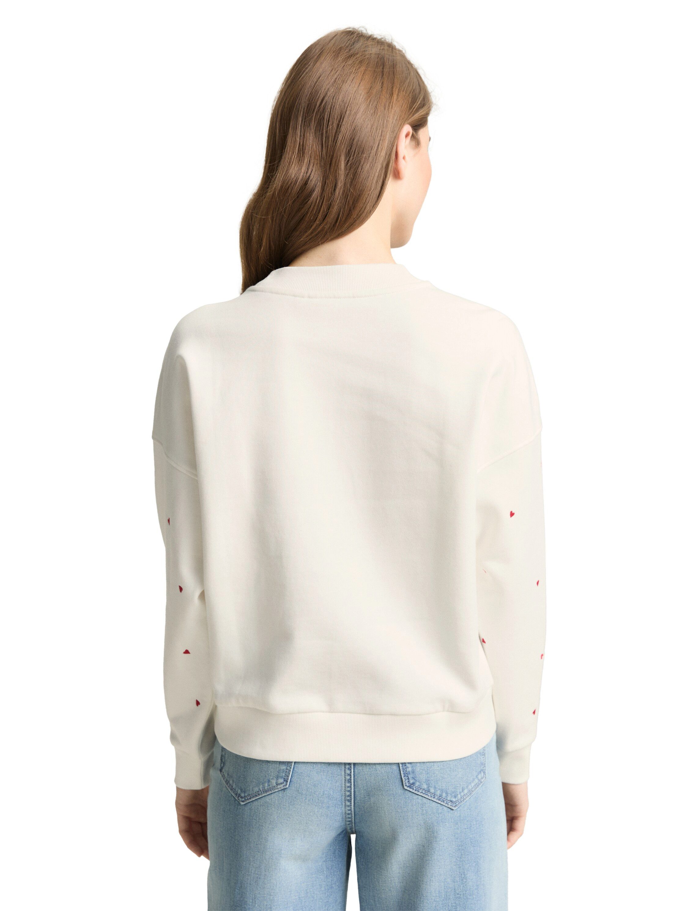 TOM TAILOR Denim Sweatshirt mit All-Over Print