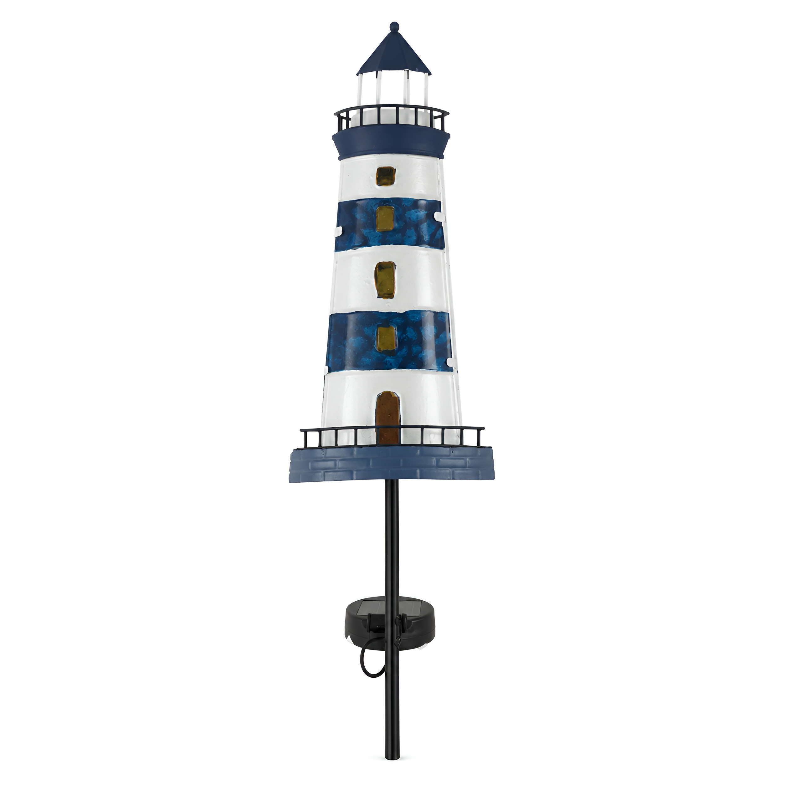 colourliving LED-Dekofigur LED Solar-Gartenstecker »Leuchtturm & Segelboot« für Garten und Beet, Maritimes Design, Solarbetrieb