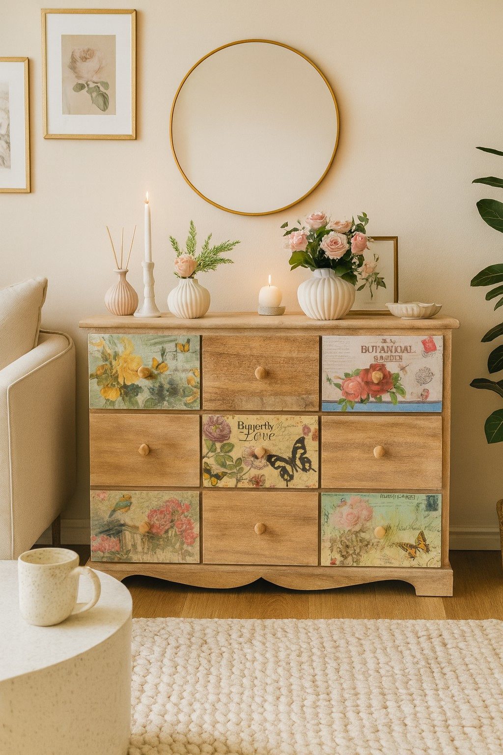 moebel-direkt-online Kommode Romantische Kommode mit neun Schubkästen