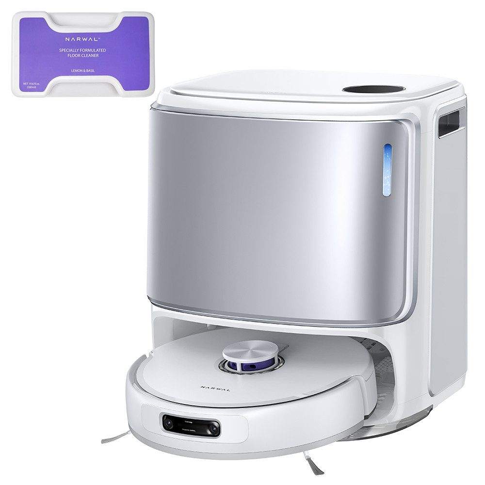 Narwal Saugroboter Freo Z Ultra Wischroboter + Reinigungskonzentrat, 65 W, AI-Adaptive Heißwasser Moppreinigung&Trocknung