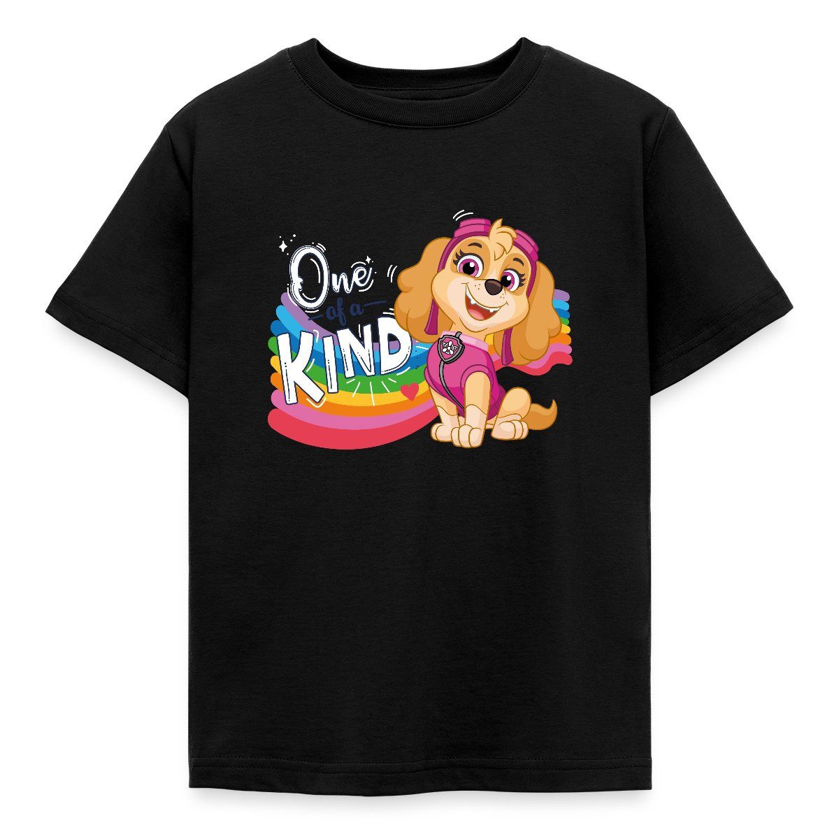 Spreadshirt T-Shirt Paw Patrol Skye Regenbogen-Design Kinder T-Shirt (1-tlg)