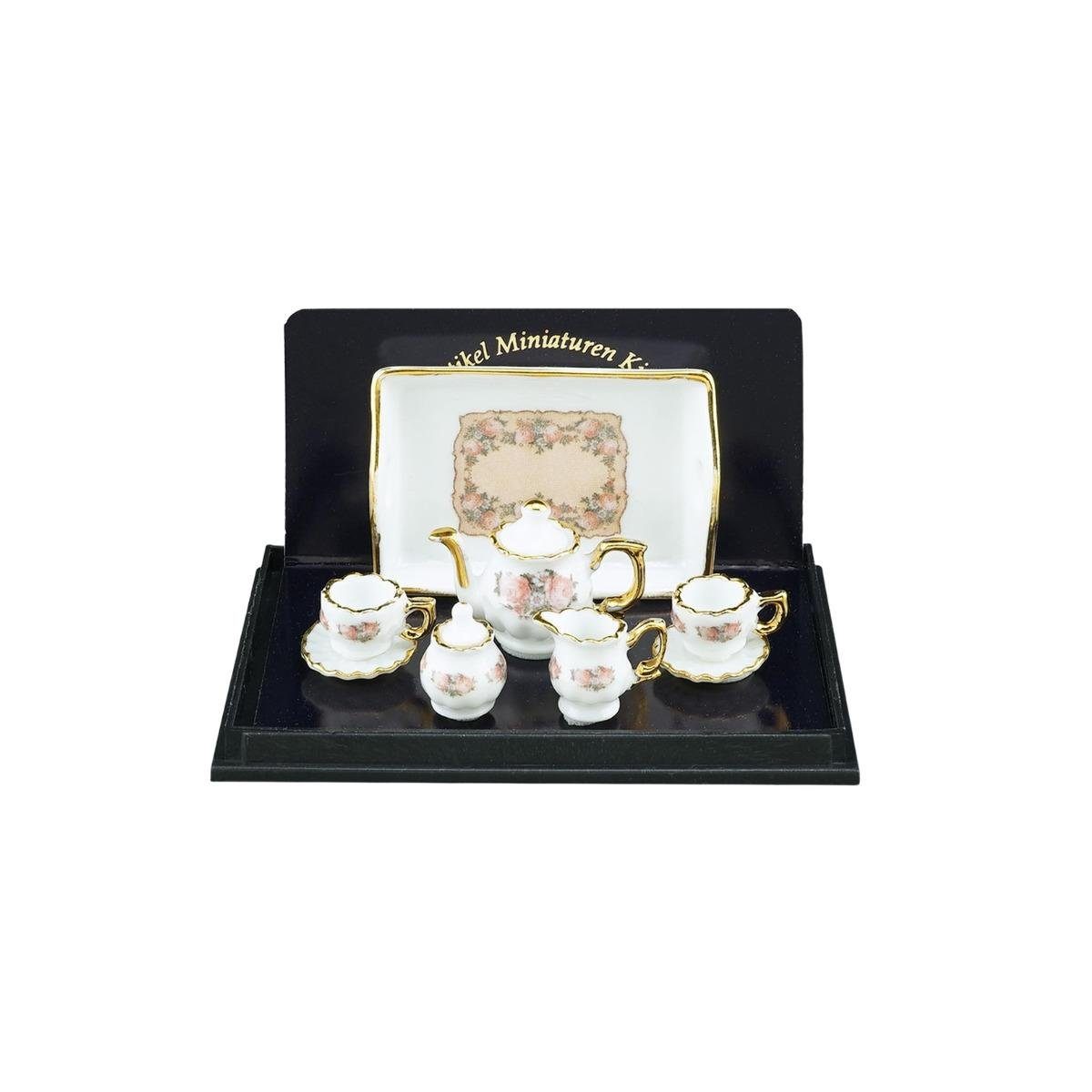 Porzellan 001.349/6 Teeset Rose", Miniatur Baronesse Dekofigur Reutter - "Classic