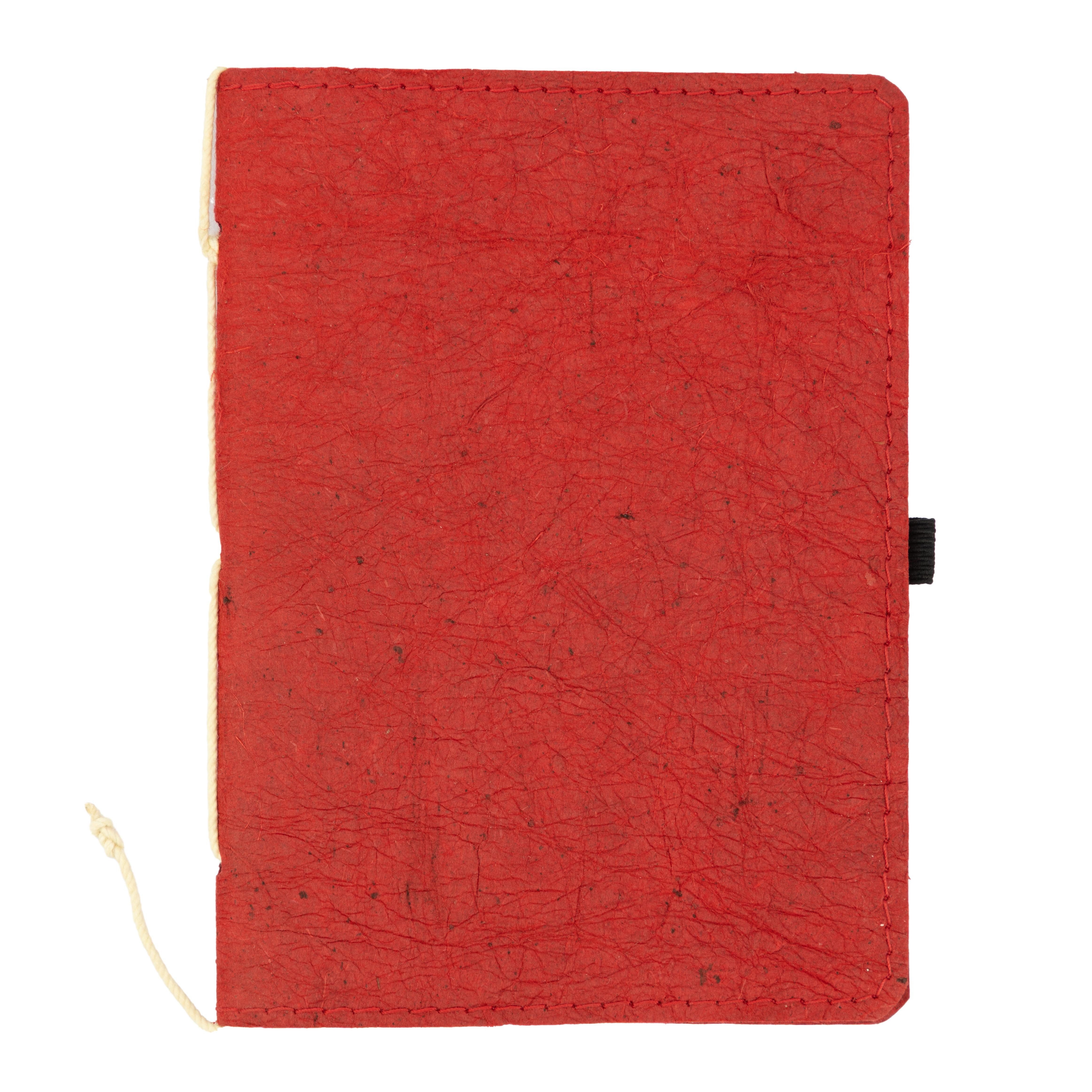El Puente Notizbuch Notizbuch mit handgeschöpftem Papier in Rot, Handmade, Handmade