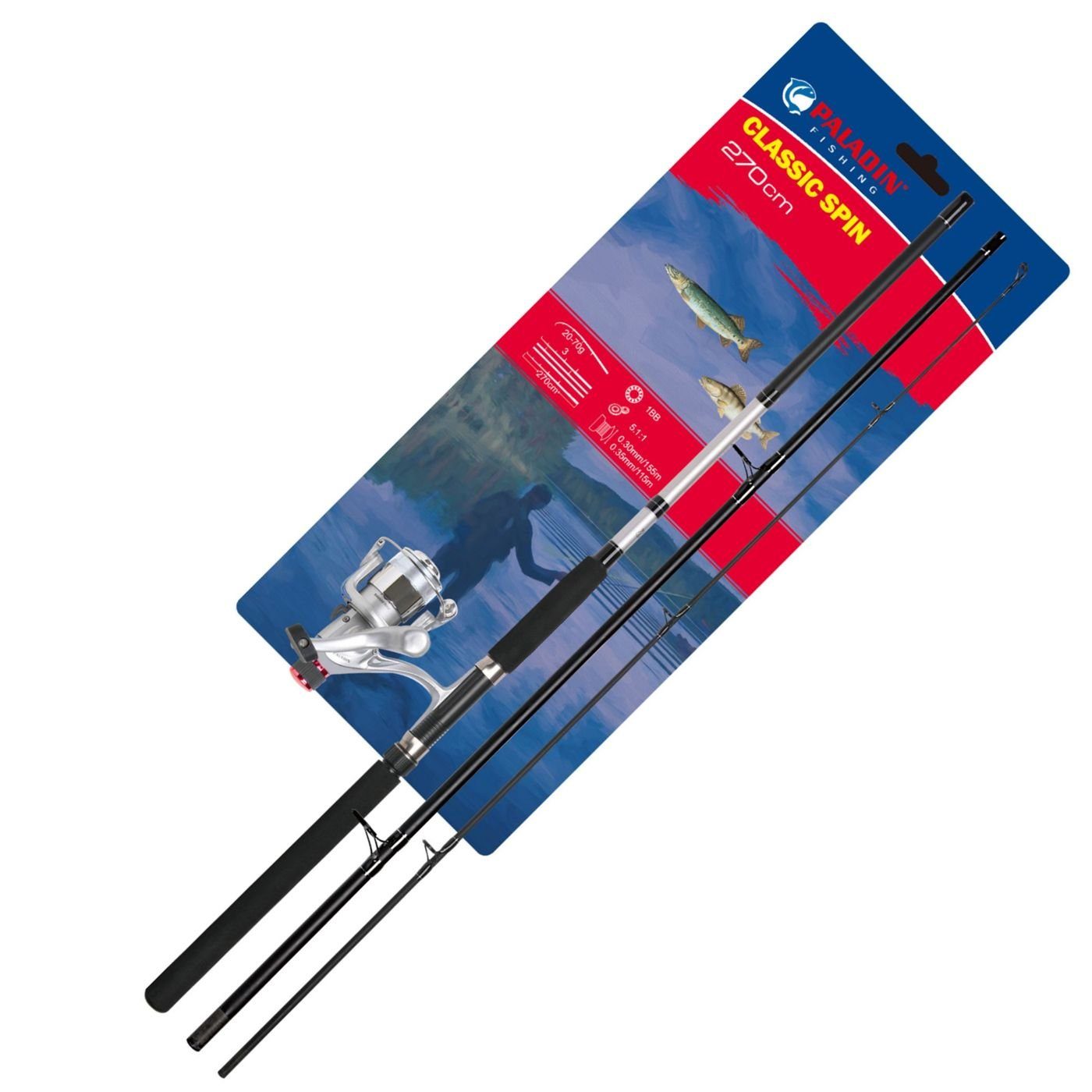 Paladin Spinnrute Paladin Angelset Hecht Zander Spin 270cm 20-80g - Spinnrute