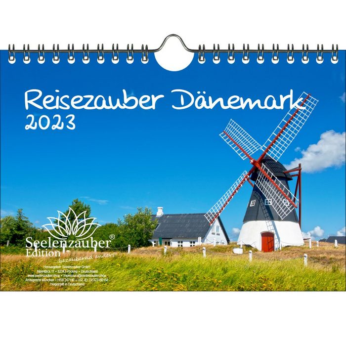 Seelenzauber Wandkalender Reisezauber Dänemark DIN A5 Wandkalender für 2023 Dänemark Stadt und