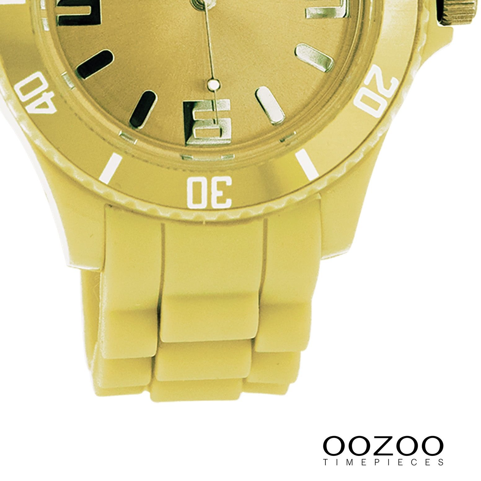 OOZOO Quarzuhr Oozoo Damen Armbanduhr Timepieces Analog, (Analoguhr), Damenuhr rund, groß (ca. 43mm) Silikonarmband, Fashion-Style