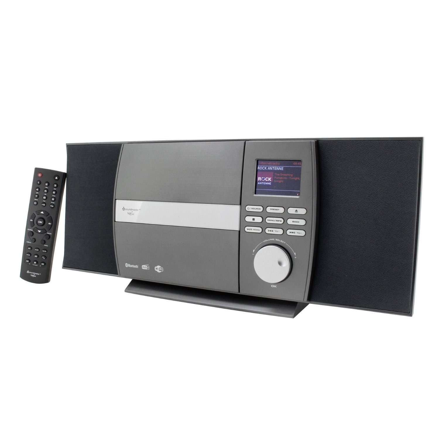 Soundmaster ICD1010AN Internetradio CD-Player WLAN DAB+ Bluetooth UNDOK App Wand Internet-Radio (Internet, DAB+, UKW-RDS, 10 W, Internetradio, CD-Player, Equalizer, Fernbedienung, Wandmontage)