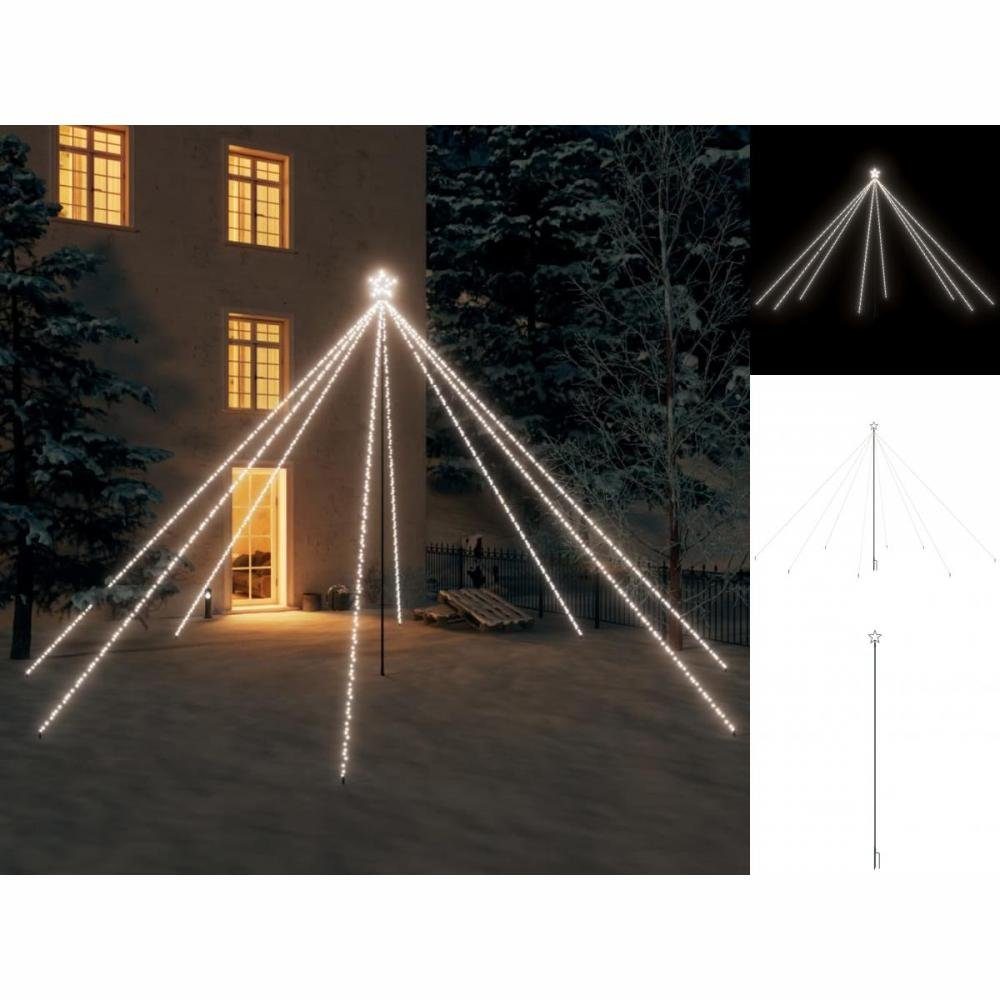 vidaXL Lichterkette Weihnachtsbaum-Lichterkette Indoor Outdoor 800 LEDs Kaltweiß 5m