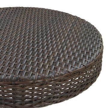 vidaXL Gartenlounge-Set 3-tlg. Gartenbar-Set mit Kissen Poly Rattan Braun, (3-tlg)