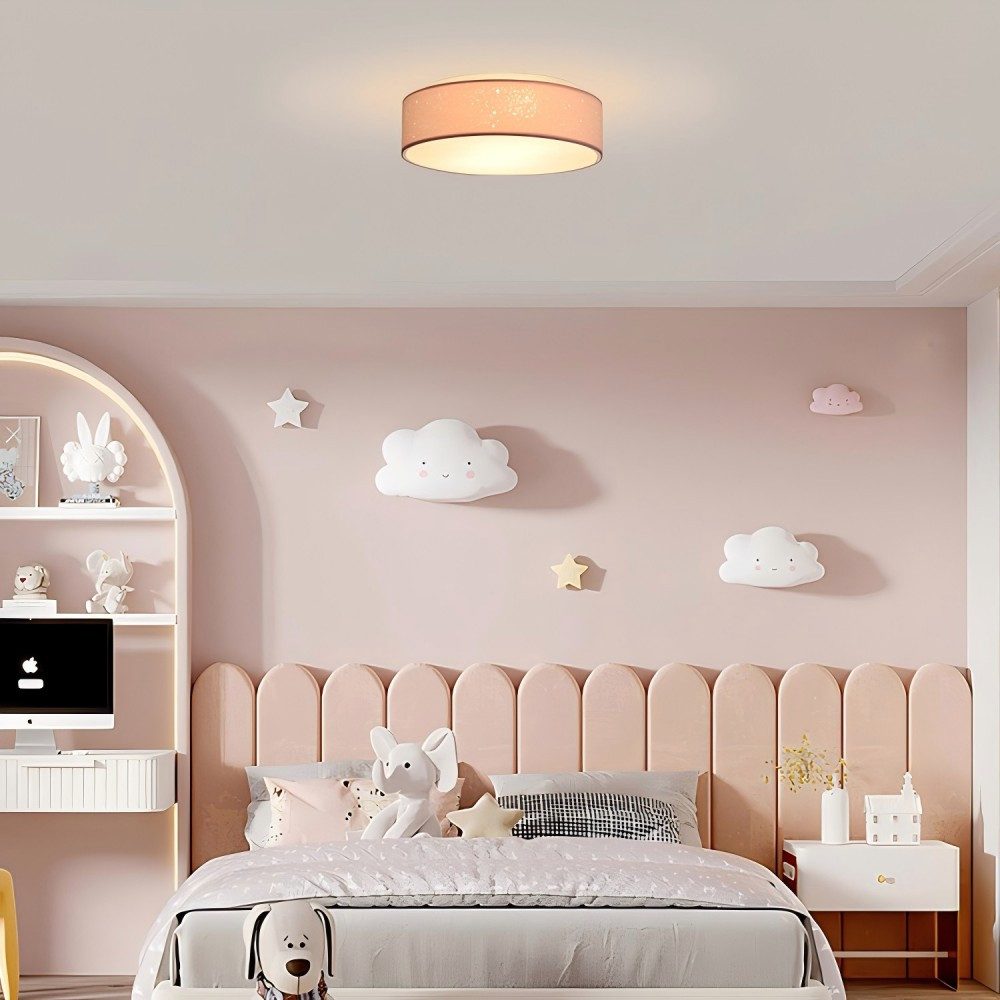 Zedelmaier Lampenschirm Deckenlampe Deckenleuchte Stoff, Max.40W/E27, ohne Leuchtmittel, Geeignet für Wohnzimmer Schlafzimmer Küche Flur Kinderzimmer