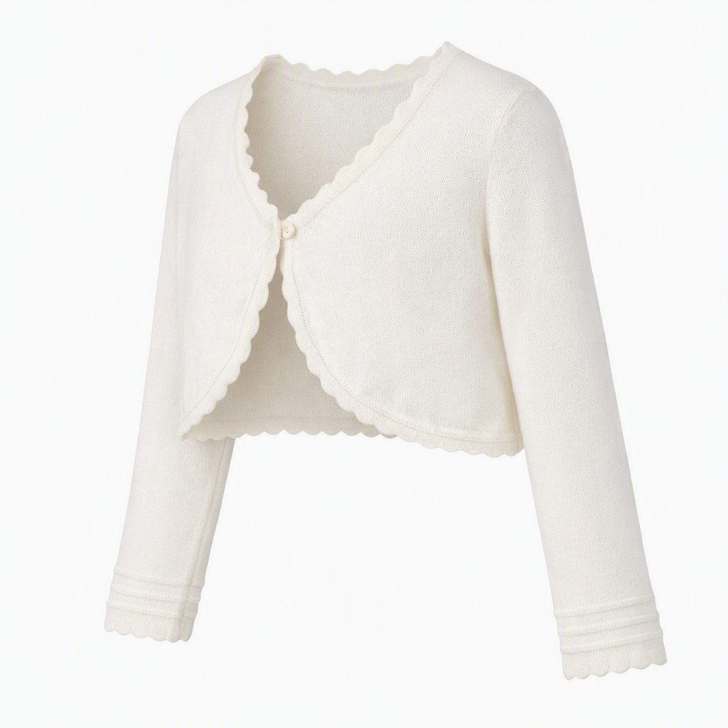 Minora Strickkleid Baby/Kind Bolero Taufweste Strickwaren Mädchen Langarm – Bild 3 von 5