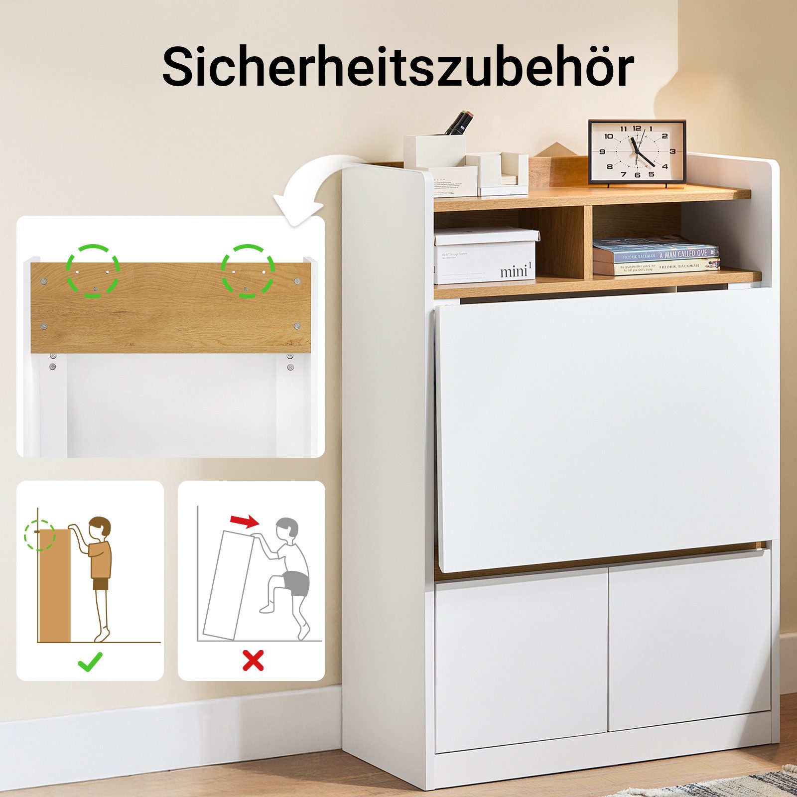 SoBuy Regal-Schreibtisch FWT109, Gaming Tisch Kleiner Computertisch Bürotisch für Homeoffice, Schreibtisch klappbar Computertisch mit Ablagen Arbeitstisch – Bild 4 von 5