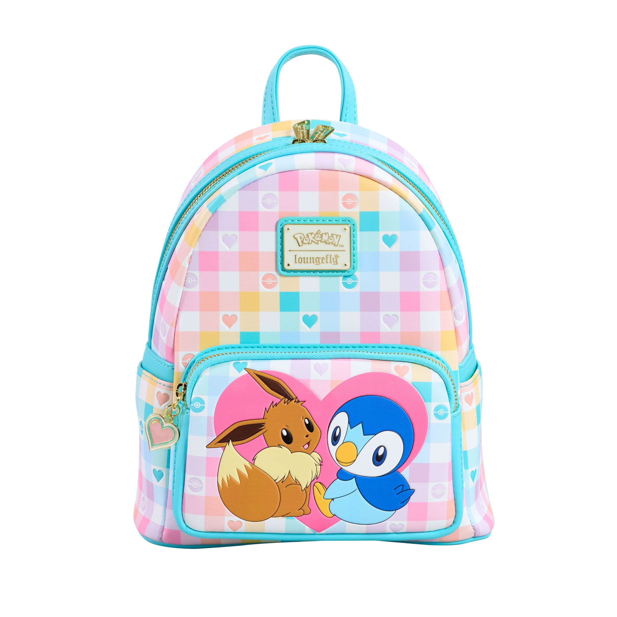 Loungefly Minirucksack Pokemon by Loungefly Mini Rucksack Piplup and Eevee (1-tlg), hochwertig und detailliert